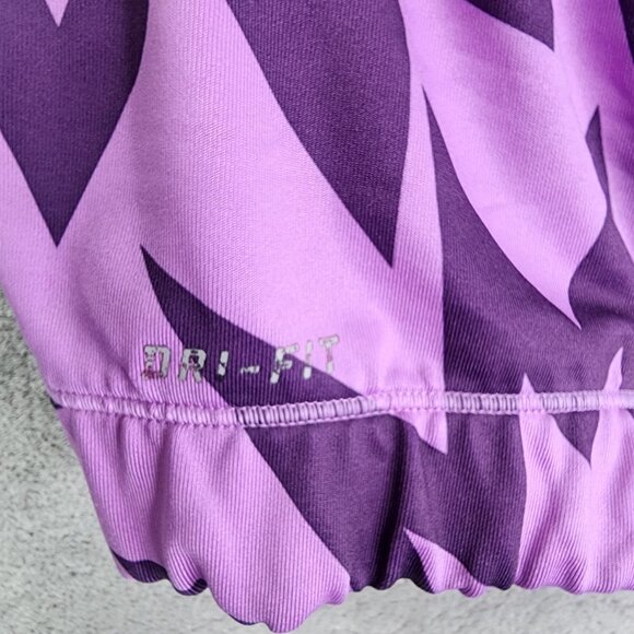 Women's Purple Nike Pro Racerback Sports Bra Zigzag Print Size M - Picture 3 of 9